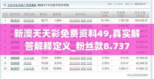 新澳天天彩免费资料49,真实解答解释定义_粉丝款8.737