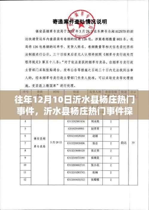 沂水县杨庄往年12月10日热门事件回顾与探索指南