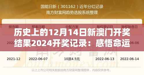 历史上的12月14日新澳门开奖结果2024开奖记录:感悟命运的不可捉摸