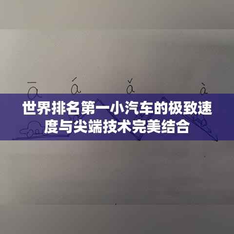 世界排名第一小汽车的极致速度与尖端技术完美结合
