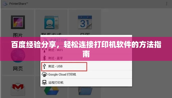 百度经验分享,轻松连接打印机软件的方法指南