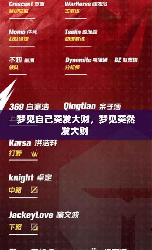 梦见自己突发大财,梦见突然发大财